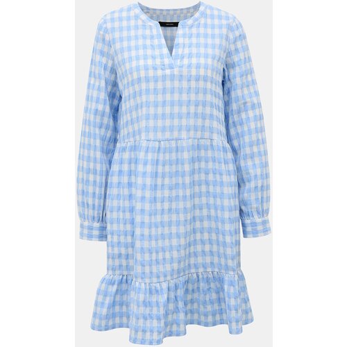 Vero_Moda White-blue checkered dress Kimi - Women's Cijene