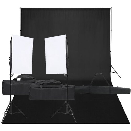 vidaXL komplet za foto studio z lučmi in ozadjem Cene