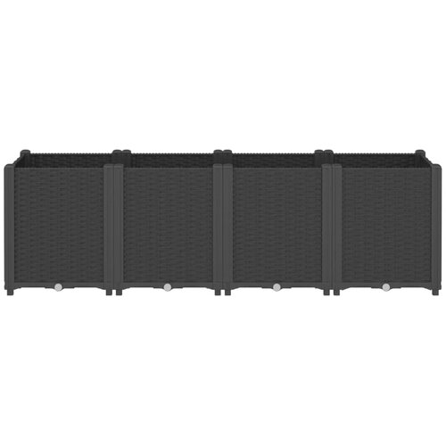  Vrtna sadilica crna 160 x 40 x 53 cm od PP-a Slike