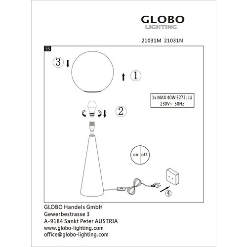 Globo namizna svetilka Slike