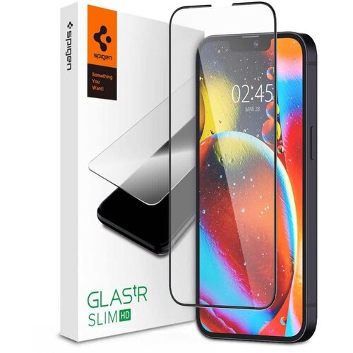 Spigen KALJENO STEKLO FC ZA IPHONE 13 PRO MAX 14 PLUS ČRN, (22004724) Slike