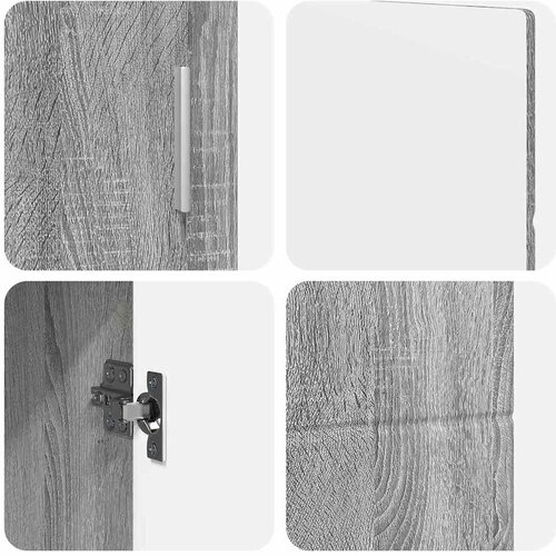 Kreveta s policom FLORIN Siva Sonoma 88,5 x 30,5 x 55,5 cm Slike