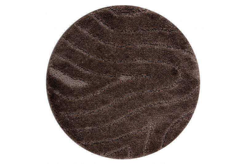 RugsX Kopalni&scaron;ka preproga SUPREME krog WAVES, valovi, nedrseča, mehka - rjava cercle 67 cm, (5000177095) Cene