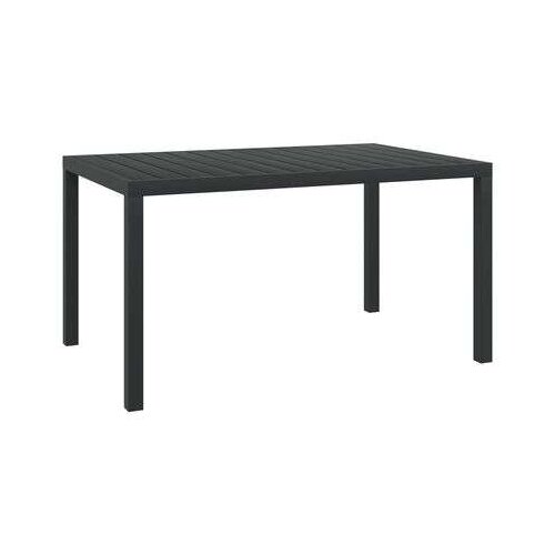  Vrtni stol crni 150 x 90 x 74 cm aluminijum i WPC Cijene
