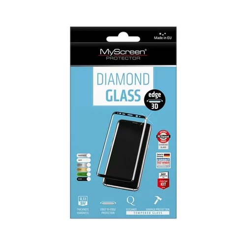 MYSCREEN Impact Glass Edge 3D s polnim pokrovom, ukrivljeno kaljeno steklo za Samsung Galaxy Note 10 Plus (SM-N975F), črno