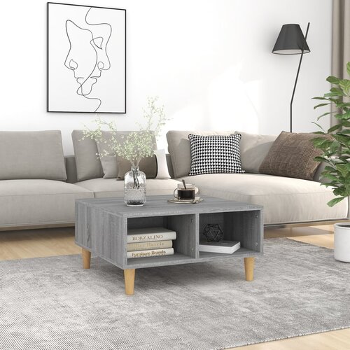 Furnova Klubska mizica siva sonoma 60x60x30 cm iverna plošča, (21913723) Cene