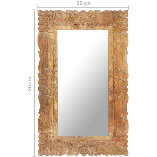 vidaXL ogledalo 80x50 cm trden mangov les Cene