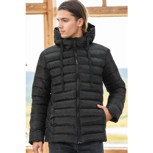 Dewberry M8658 MEN'S COAT-DARK BLACK