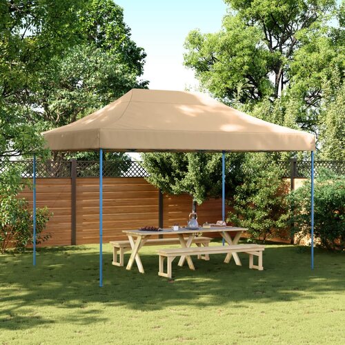 vidaXL Sklopivi prigodni šator za zabave bež 410x279x315 cm Cijene