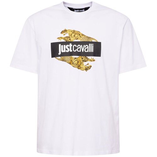 Just Cavalli Majica zlata / črna / bela Slike