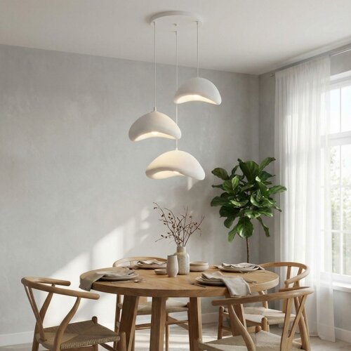  Brilagi - Visilica na sajli WABI SABI 3xE27/40W/230V prečnik 82 cm beli Slike