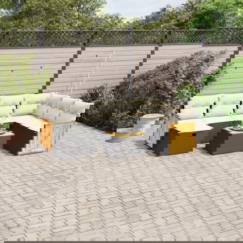 vidaXL 8-dijelni set vrtnih sofa od poliratana s jastucima crni Cijene