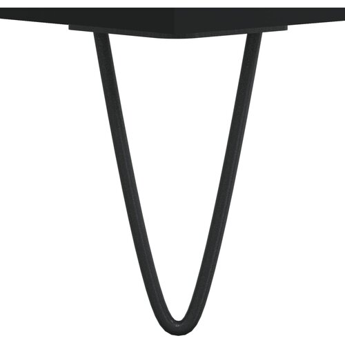  Stolić za kavu crni 50 x 50 x 40 cm od konstruiranog drva Crna Slike