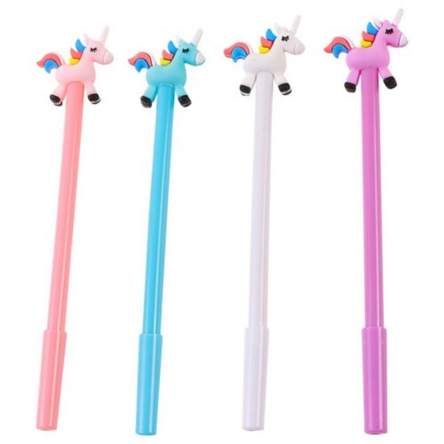 Unicorn Ballpoint Pen Black Cap Refill Mix White Pink 0.5mm Slike