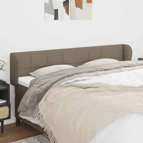 vidaXL Uzglavlje s ušima smeđesivi 203x23x78/88 cm od tkanine Cijene