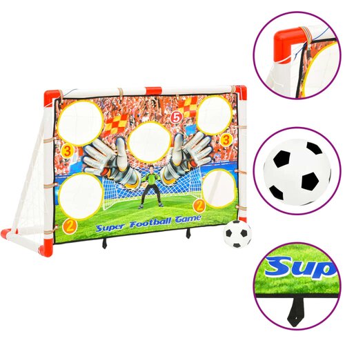 vidaXL Otroški nogometni gol s steno za gol 120x51x77,5 cm Cene