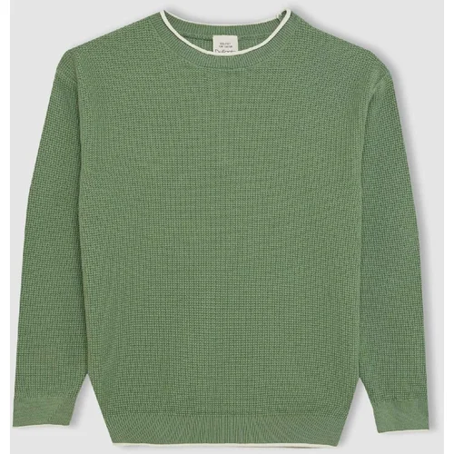 Defacto Boy's Crew Neck Knitwear Sweater