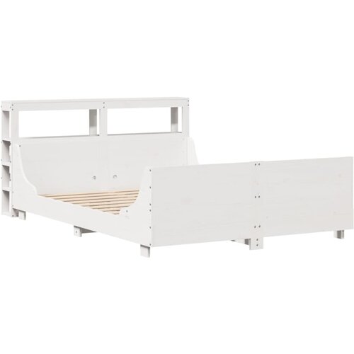 vidaXL Posteljni okvir z vzglavjem bel 120x190 cm trdna borovina, (21311223) Cene