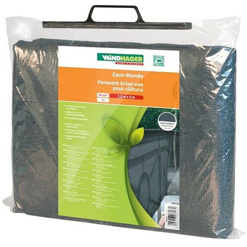 Windhager Za&amp;scaron;tita od pogleda za montažu na ogradu (D x V: 5 x 1,2 m, Antracit, PE masa) Slike