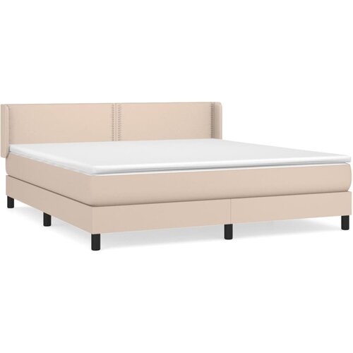 Maison Chic Box spring postelja - Vzmetna postelja z vzmetnico kapučino 180x200cm umetno usnje SL8409, (21886117) Cene