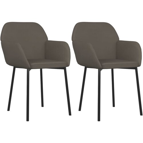 Maison Chic Jedilni stoli - Vzorci stoli 2 kosa temno siv žamet A530, (22032645) Cene