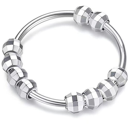 INF Antistresni obroči z vrtljivimi perlicami Silver S, (21238033) Cene