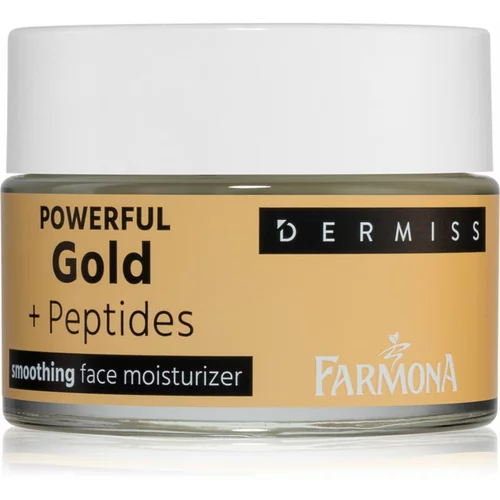 Farmona Dermiss Powerful Gold + Peptides vlažilna in gladilna krema za obraz 50 ml