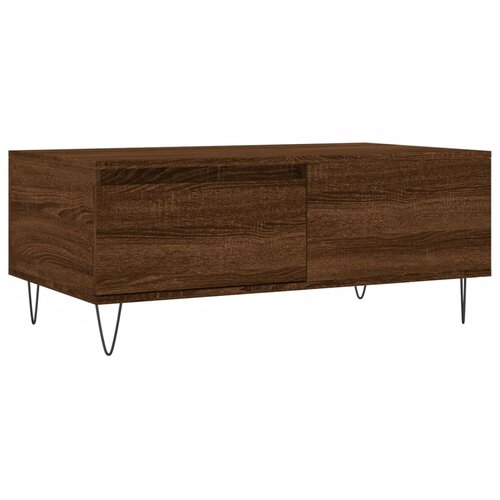 vidaXL Klubska mizica rjav hrast 90x50x36,5 cm inženirski les, (20797706) Cene