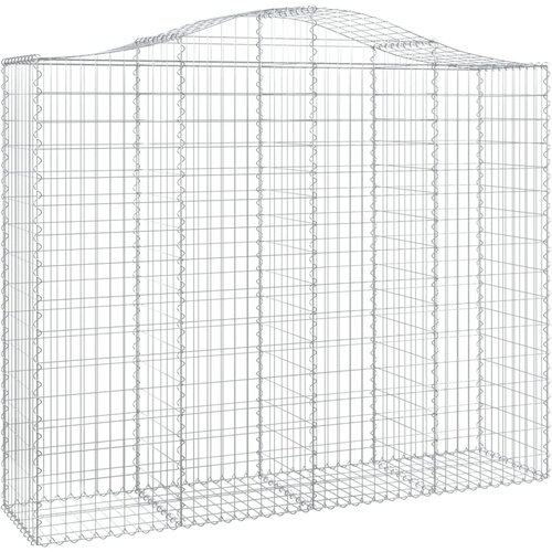  Lučne gabionske ko&amp;scaron;are 3 kom 200x50x160/180cm pocinčano željezo Slike