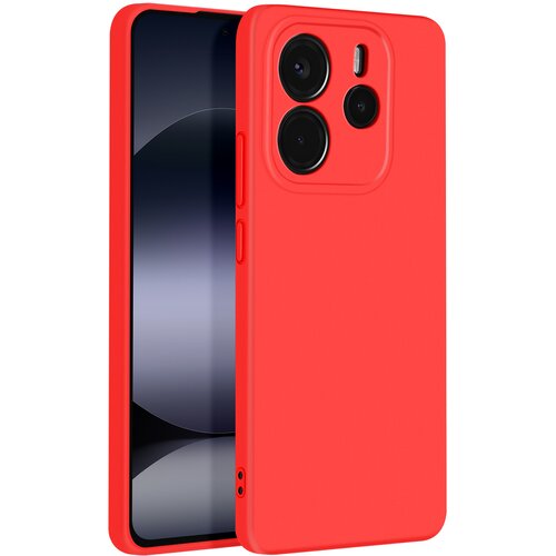AVIZAR Ohišje za Xiaomi Redmi Note 14 4G Poltrdi Mehak dotik Proti sledenju, Rdeča, (5000014273) Cene