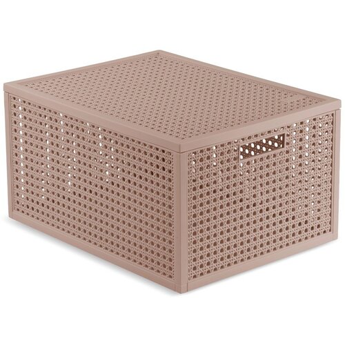 Curver Prljavo roza kutija za pohranu s poklopcem od reciklirane plastike 30x38x21 cm Kaya &ndash; Cijene