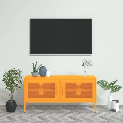 TV ormarić boja senfa 105 x 35 x 50 cm čelični Cijene
