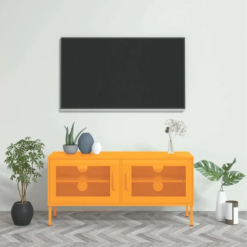 TV omarica gorčično rumena 105x35x50 cm jeklo, (20731915)