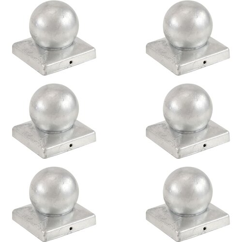  Poklopci za stupove 6 kom kuglasti metalni 101 x 101 mm Slike