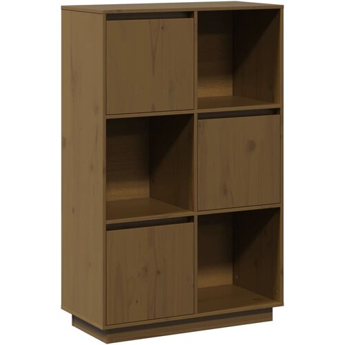 Maison Chic Visoka omara - Komoda - Predalnik medeno rjava 74x35x117 cm trdna borovina, (21721090) Cene