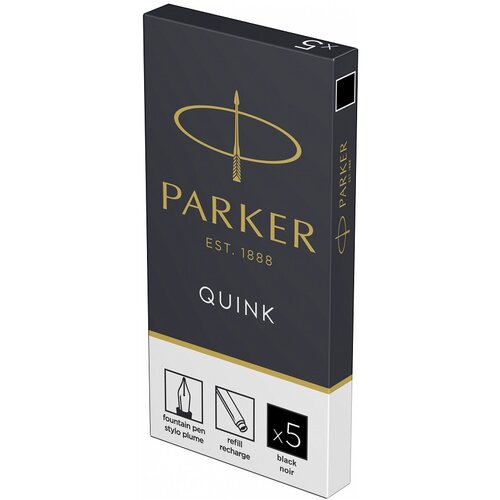 Parker patrone za nalivpero Royal Quink Black Permanent Slike