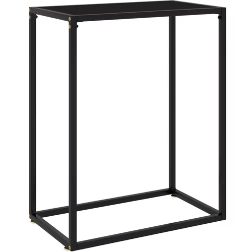 vidaXL konzolni stol crni 60 x 35 x 75 cm od kaljenog stakla
