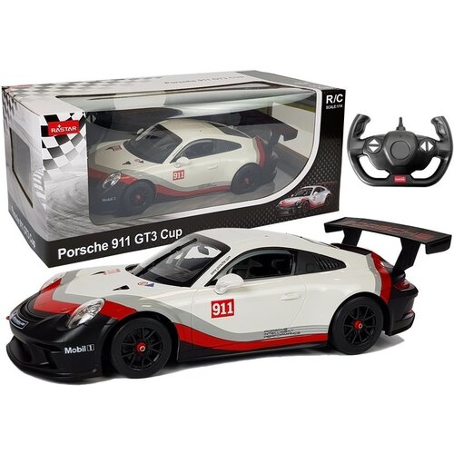  Licencirani auto na daljinsko upravljanje Porsche 911 GT3 CUP Rastar 1:14 - bijeli Cijene