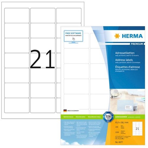 Herma samolepilne etikete superprint 4677, (63,5 x 38,1 mm), 100/1 Cene