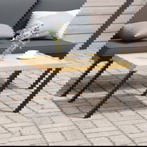 vidaXL Vrtna klubska mizica črna 65x65x40 cm aluminij Cene