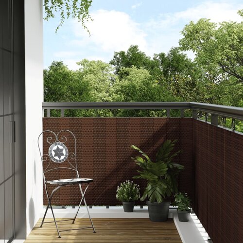 vidaXL Balkonsko platno rjavo in črno 500x80 cm poli ratan Cene