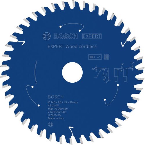 Bosch Expert List krožne žage Wood Cordless (140 mm, Izvrtina: 20 mm, Število zobcev: 42 kos) Cene