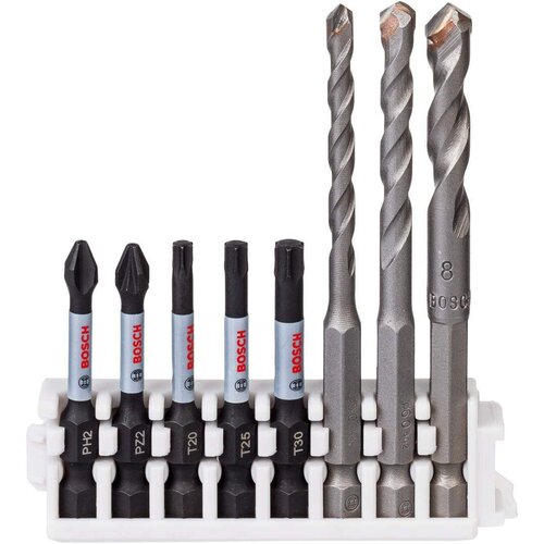 Bosch 9-delni set bitova dužine 50mm Hex-9 Ceramic 5,6,8mm; Impact Power PH2, PZ2, T20, T25, T30 (2608577145) Cene