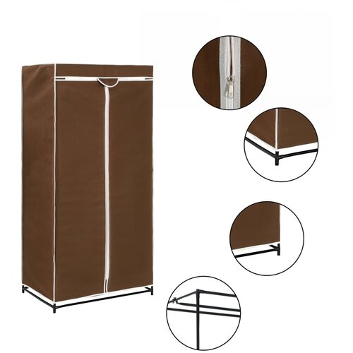 Furnova Garderobna omara 75x50x160 cm rjava, (21930333) Cene