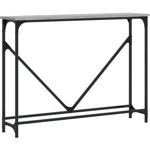 Maison Chic konzolna miza - miza ob steni siva sonoma 102x22,5x75 cm inženirski les, (21786387) Cene