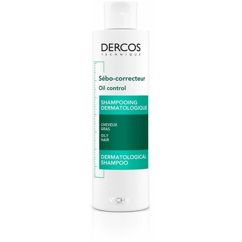 Vichy dercos šampon za regulaciju masnoće vlasišta protiv sebuma, 200 ml Slike