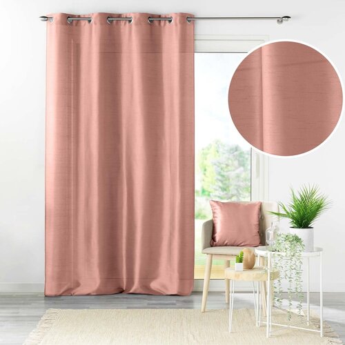 Douceur d int&amp;eacute;rieur Rožnata zavesa iz mikrosatena 140x240 cm Shana &amp;ndash; Slike