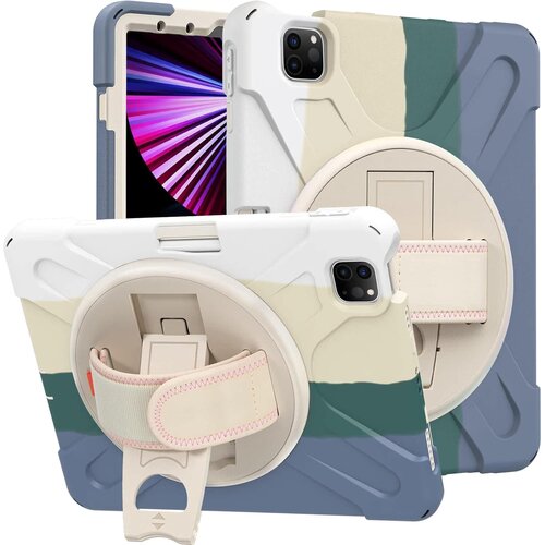 NIKCORP Ovitek za iPad Pro 11 s stojalom, naramnim trakom in držalom za pisalo, trislojna za&scaron;čita, barvit, odporen na udarce, (5000138946) Cene