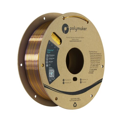  PolyLite Dual Silk PLA Sovereign Gold-Purple Slike