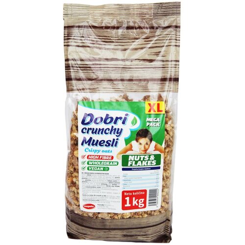 Mogador Dobri crunchy muesli Nuts/Flakes XL 1 kg Slike